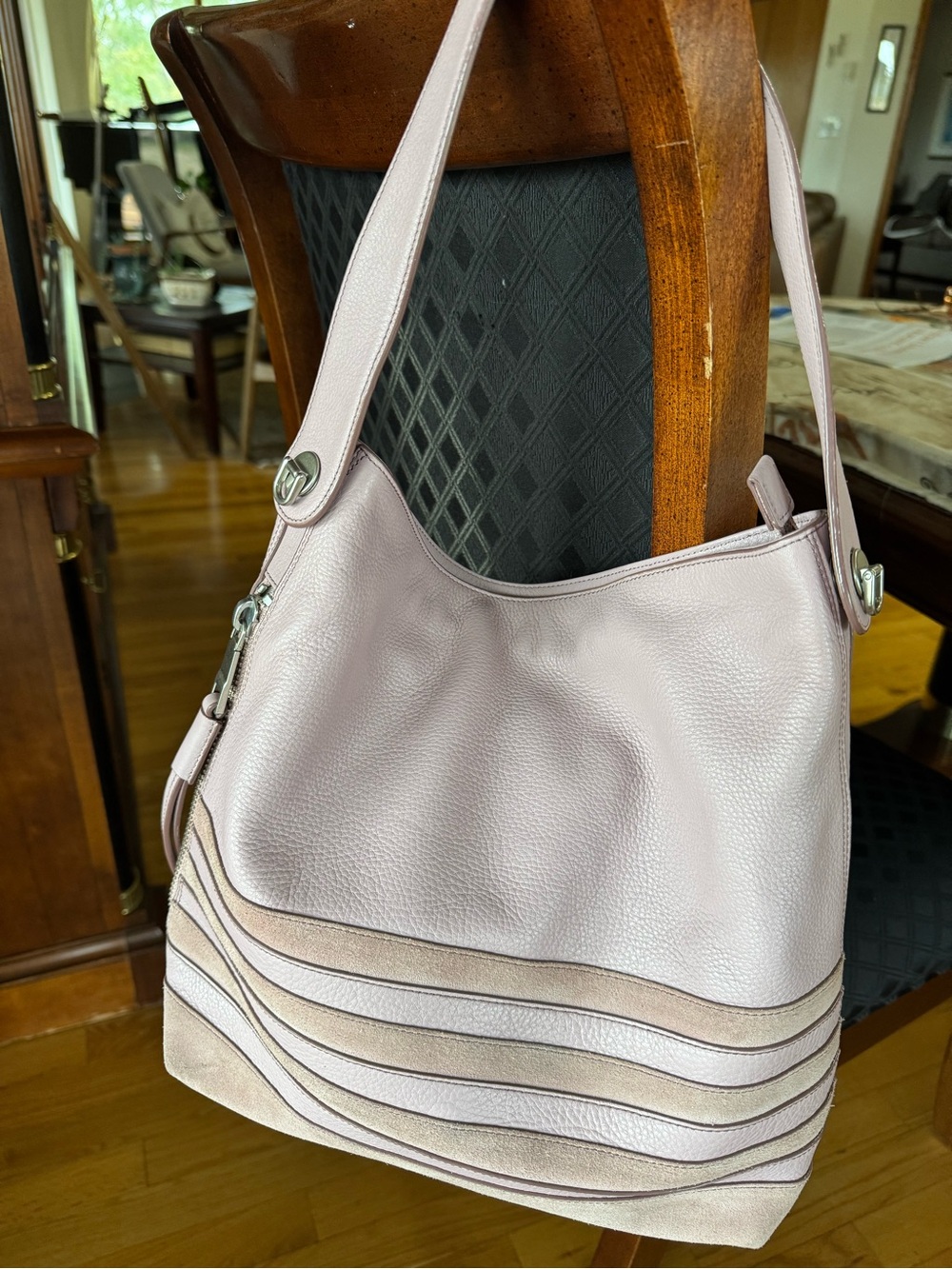 Fossil Women's Blush Pink Boho shoulder Bag